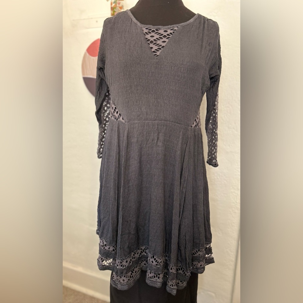 Free People Dyed Dress with Cutouts